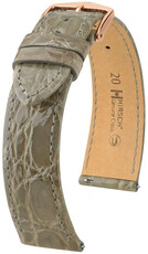 Curea din piele Hirsch Genuine Croco L 01808030-7, gri, piele de crocodil, lungime L, Quick Release