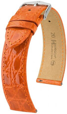 Curea din piele Hirsch Genuine Croco L 01808076-2, portocaliu, piele de crocodil, lungime L, Quick Release