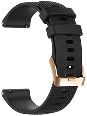 Curea din silicon Ricardo Aprica 18mm, Dark Black, Quick Release