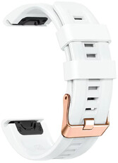 Silikonový řemínek Ricardo 20mm (pro Garmin Fenix 8/7S/6S (43mm), aj.), bílý V2, QuickFit