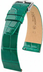 Curea din piele Hirsch Prestige 02207140-2, culoarea verde, piele de aligator, Quick Release