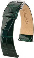 Curea din piele Hirsch Prestige 02207141-2, culoarea verde, piele de aligator, Quick Release