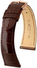 Curea din piele Hirsch London L 04207010-7, maro, piele de aligator, lungime L, Quick Release