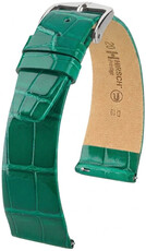 Curea din piele Hirsch Prestige 02307140-2, culoarea verde, piele de aligator, Quick Release