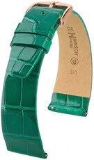 Curea din piele Hirsch Prestige 02307140-7, culoarea verde, piele de aligator, Quick Release