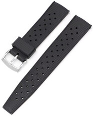 Curea din cauciuc Ricardo Salerno premium 20mm, Black, Quick Release