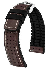 Curea din piele Hirsch Tiger L 0915002010-2, maro, piele de vițel, lungime L, Quick Release
