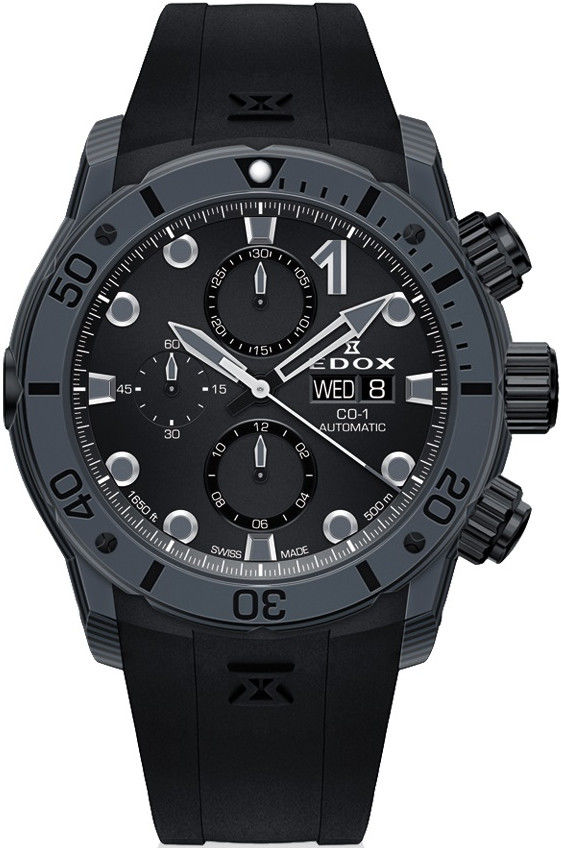 Edox CO-1 Carbon Chronograph Automatic 01125-clngnning | Hodinky