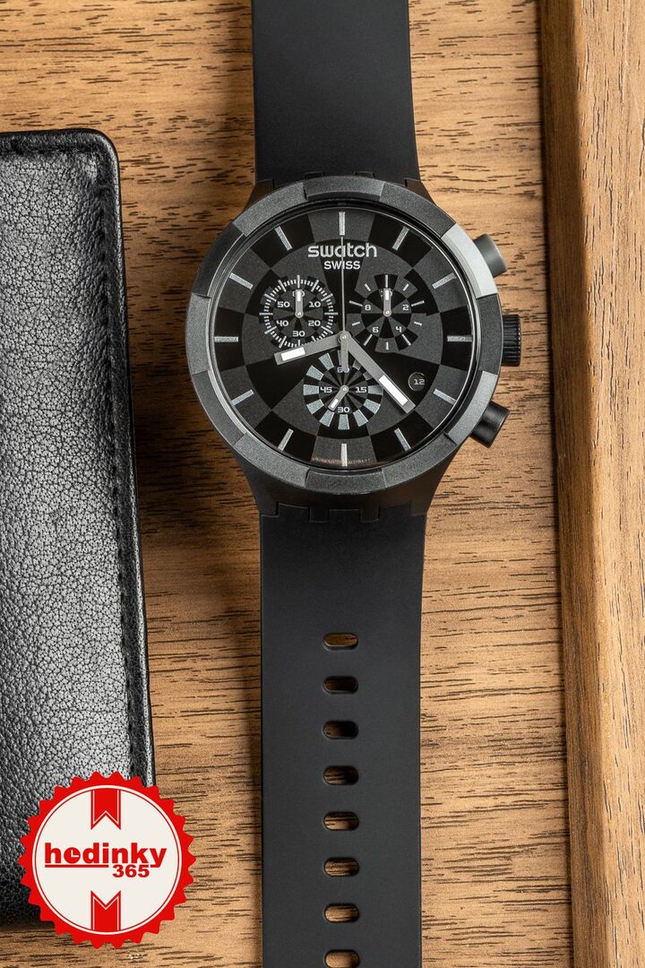 Swatch Checkpoint Black Chronograph SB02B400 | Hodinky-365.ro