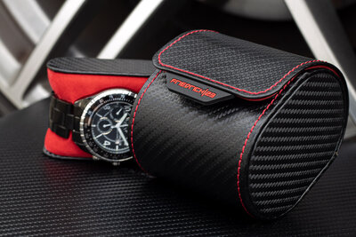 Husă pentru ceas Friedrich Lederwaren Carbon 32057-2