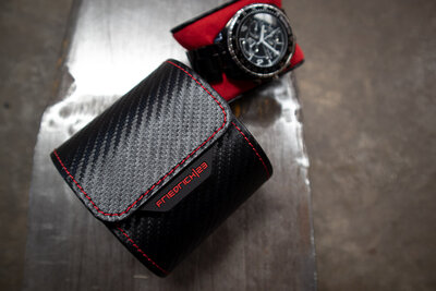 Husă pentru ceas Friedrich Lederwaren Carbon 32057-2