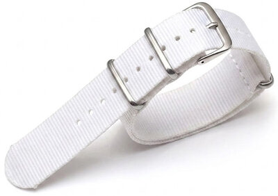 Curea din nylon Ricardo Kronplatz, alb, NATO
