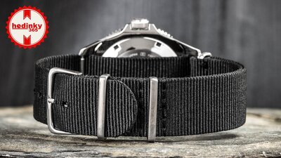 curea din nylon Ricardo Kronplatz, neagră, NATO