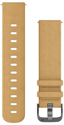 Curea din piele Garmin 20mm (pentru Venu, Venu Sq, Venu Sq 2, Venu 2 plus etc.), bej, Quick Release, 010-12691-04