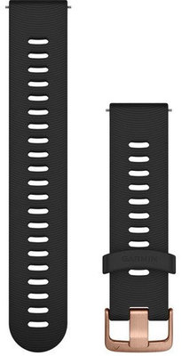 Curea de silicon Garmin 20mm (Venu, Venu Sq, Venu 2 plus aj.), culoarea neagră, Quick Release