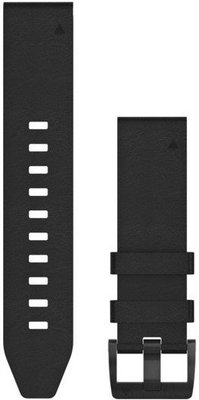 Curea din piele Garmin 22mm (pentru Garmin Fenix 8/7/6 (47mm), Epix 2 și altele), negru V1, QuickFit, 010-12740-01