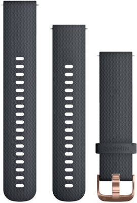 Curea din silicon Garmin 20mm (pentru Venu, Venu Sq, Venu 2 plus și altele), albastru, Quick Release, + parte prelungită, 010-12561-11