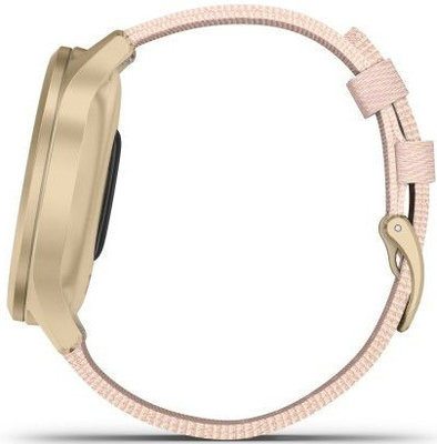 Garmin Vivomove 3 Style, Light Gold / Pink Nylon Band