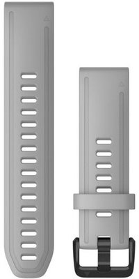 Curea din silicon Garmin 20mm (pentru Garmin Fenix 8/7S/6S (43mm), etc.), gri V5, QuickFit, 010-12866-00