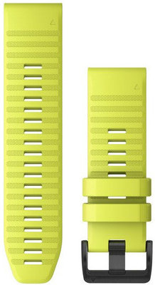 Curea din silicon Garmin 26mm (pentru Garmin Fenix 8/7X/6X (51mm), Tactix etc.), galben V1, QuickFit, 010-12864-04