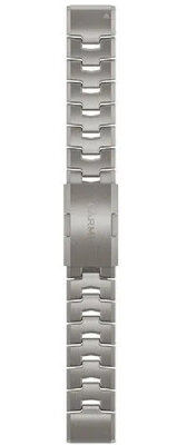 Brățară din titan Garmin 22mm (pentru Garmin Fenix 8/7/6 (47mm), Epix 2 etc.), argintiu, QuickFit, 010-12863-08