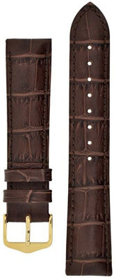 curea din piele Hirsch Duke L 01028010-1, maro, lungime L, Quick Release