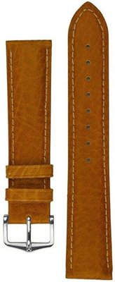 curea din piele Hirsch Camelgrain Pro Skin L 01009010-2, maro, piele de vițel, lungime L, Quick Release