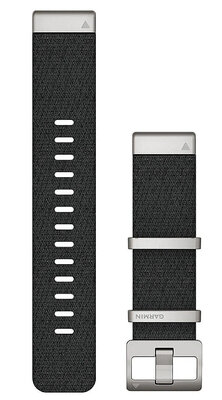 curea din nylon Garmin 22mm (pentru Garmin Fenix 8/7/6 (47mm), Epix 2 și altele), negru V2, QuickFit, 010-12738-21