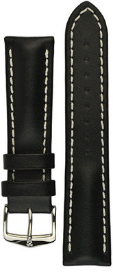 Curea din piele Hirsch Heavy Calf L 01475050-2, neagră, piele de vițel, lungime L, Quick Release