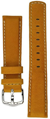 Curea din piele Hirsch Mariner L 14502170-2, maro, piele de vițel, lungime L, Quick Release