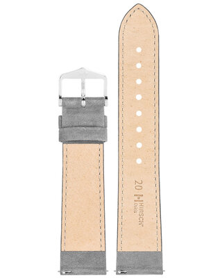 Curea din piele Hirsch Osiris L 03433030-2, gri, piele de vițel, lungime L, Quick Release