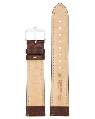 Curea din piele Hirsch Boston M 01302110-2, maro, piele de vițel, lungime M, Quick Release