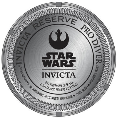 Invicta Star Wars Quartz GMT 33309 Rebel Alliance Limited Edition 1977buc