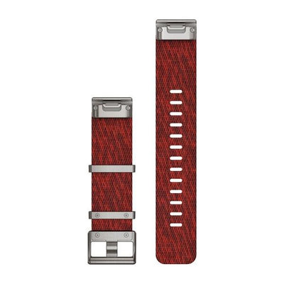 Curea din nylon Garmin 22mm (pentru Garmin Fenix 8/7/6 (47mm), Epix 2 și altele), roșu V2, QuickFit, 010-12738-22