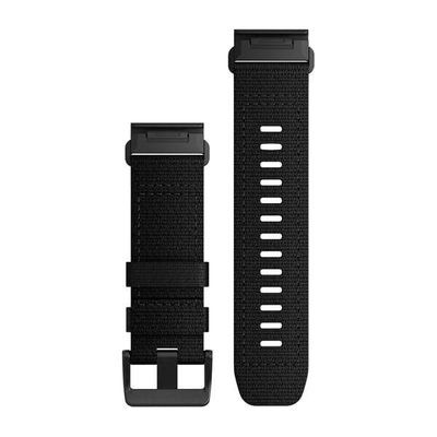 Curea din nylon Garmin 26mm (pentru Garmin Fenix 8/7X/6X (51mm), Tactix și altele), negru, QuickFit, 010-13010-00