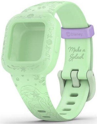 Curea din plastic Garmin (pentru Vívofit junior 3), verde, Disney, Little Mermaid, 010-12666-43