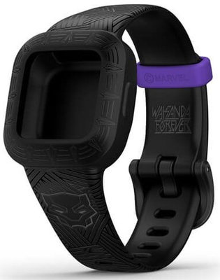 Curea din plastic Garmin (pentru Vívofit junior 3), negru, Marvel, Black Panther, 010-12666-40
