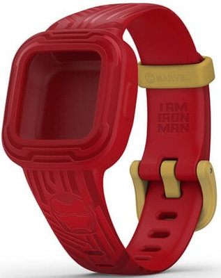 Curea din plastic Garmin (pentru Vívofit junior 3), roșu, Marvel, Iron Man, 010-12666-41
