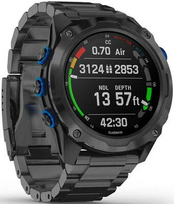Garmin Descent Mk2i Sapphire Titanium, Titanium band, T1 Bundle