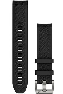 Curea de silicon Garmin 22mm (Fenix 7/6/5, Epix 2, MARQ aj.), culoarea neagră, QuickFit