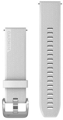 Curea din silicon Garmin 20mm (pentru Venu Sq, Venu 2 plus și altele), alb, Quick Release, 010-13114-01