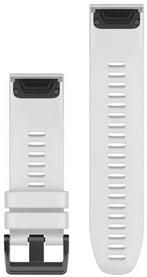 Curea din silicon Garmin 26mm (pentru Garmin Fenix 8/7X/6X (51mm), Tactix și altele), alb, QuickFit, 010-12903-00