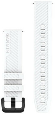 Curea din silicon Garmin 20mm (pentru Venu, Venu Sq, Venu 2+ și altele), alb, Quick Release, 010-13076-02