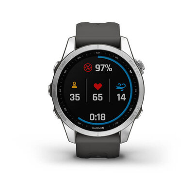 Garmin Fenix 7S Silver / Graphite Band
