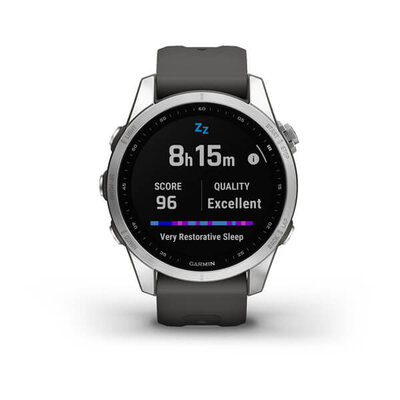 Garmin Fenix 7S Silver / Graphite Band
