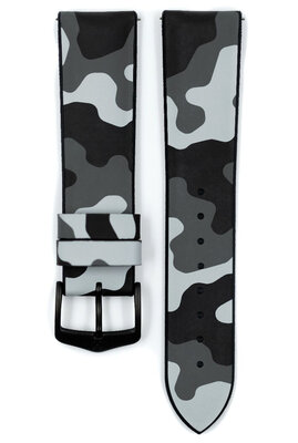 Curea din cauciuc Hirsch John L 0925088030-5, camuflaj, cauciuc natural, lungime L, Quick Release