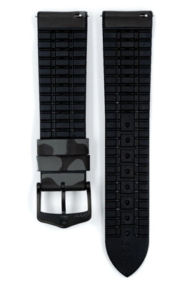 Curea din cauciuc Hirsch John L 0925088030-5, camuflaj, cauciuc natural, lungime L, Quick Release