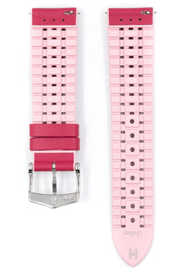 Curea din cauciuc Hirsch Lindsey M 0922202125-2, roz, cauciuc natural, lungime M, Quick Release