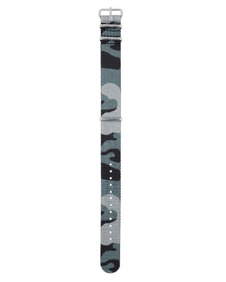 Curea din nylon Hirsch Rush L 40406038-2, camuflaj/albastru, camuflaj, lungime L, Quick Release