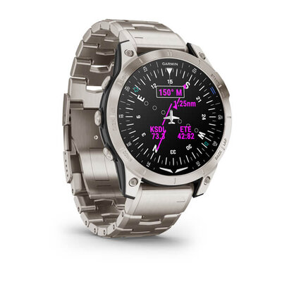 Garmin D2 Mach 1, Vented Titanium Bracelet (+ curea de rezervă)
